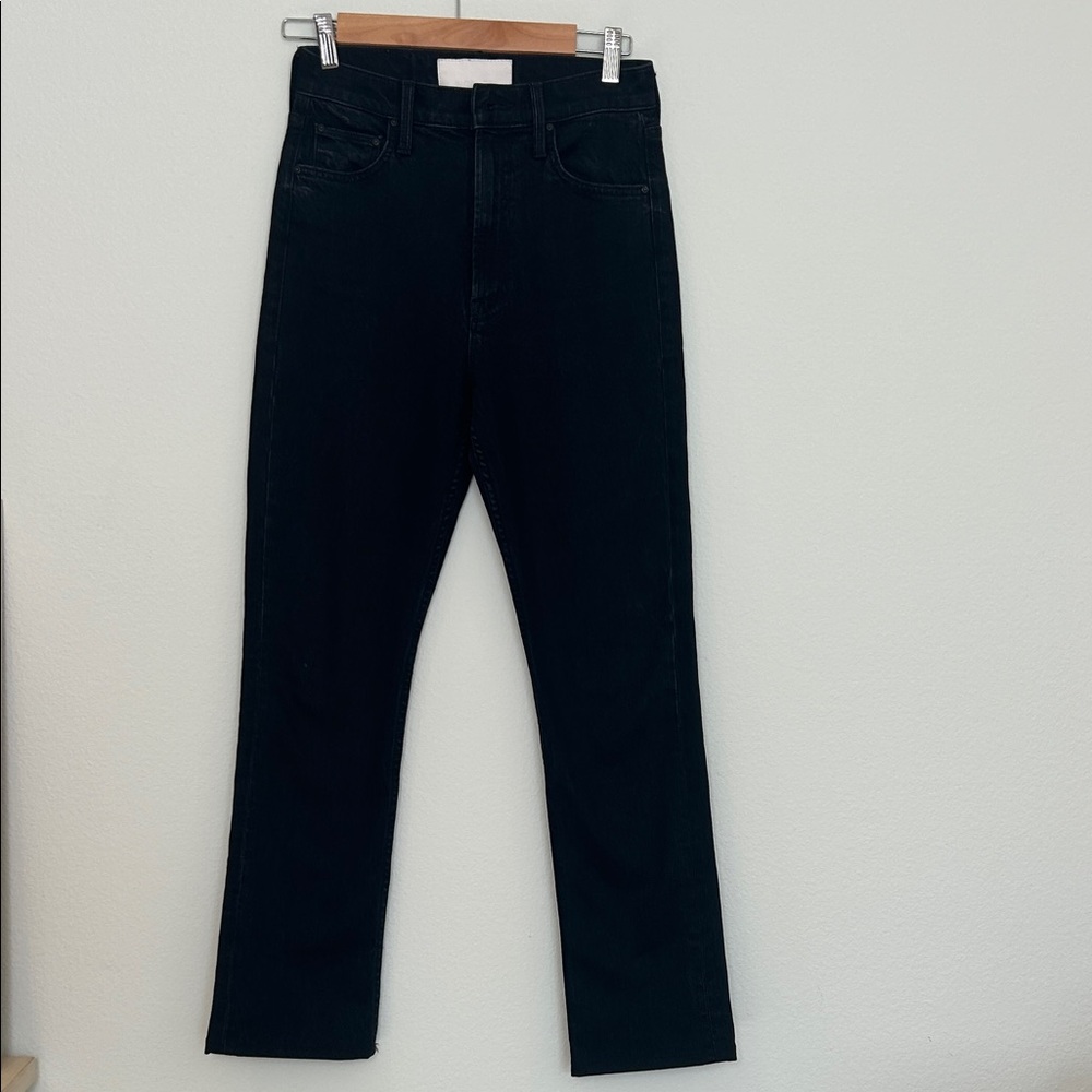 Mother The High Waisted Rider Skimp Jeans in Who's Sorry Now Black Size 26